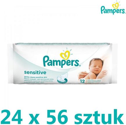 chusteczki pampers sensitiv dla noworodków 56 szt