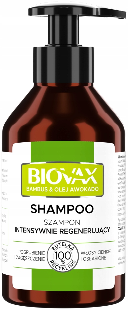 biovax bambus i olej avocado szampon